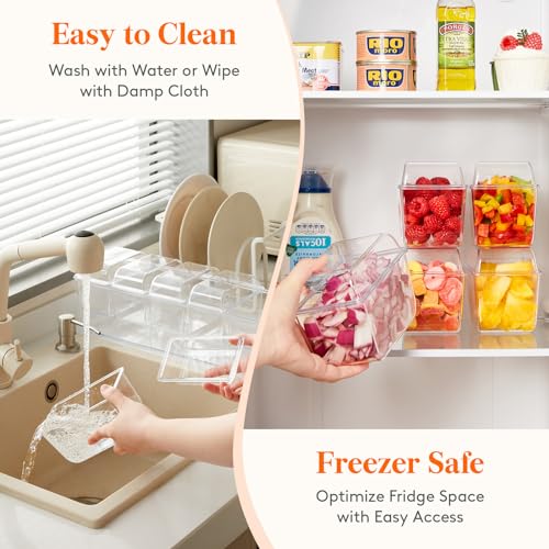 Lifewit Chilled Condiment Caddy with 5 x 20 oz Containers, Compact 15" Garnish Tray with Lids for Bartenders, Taco Bar Party Serving Set & Dirty Soda Bar Supplies, Ideal for Fruit, Salad, Toppings