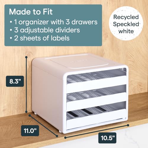 YouCopia SpiceStack® Adjustable Spice Rack Organizer, Pull-Down 24-Bottle Seasonings and Spices Holder for Kitchen Cabinet and Pantry Organization with 104 Included Labels
