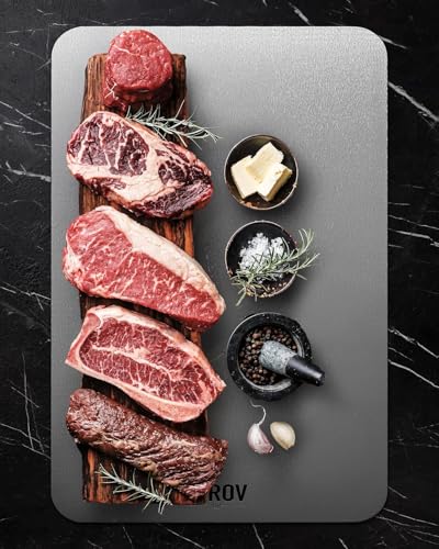 Katori Titanium Cutting Board, 100% Pure Titanium Cutting Boards For Kitchen, Best Non Toxic chopping board, Dishwasher safe, Hygiene and Durability for Meat and fruit, New Package Design (3 PCS)