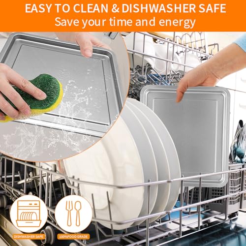 GWYSY Air Fryer Replacement Tray for Emeril Lagasse Everyday 360 26 QT Extra Large Air Fryer, 12.5''×11.5'' Steel Air Fryer Accessories Grill Pan Plate Replacement Parts Rack