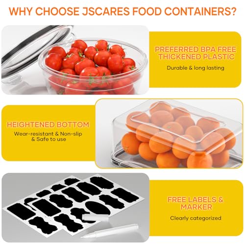 52 PCS Food Storage Containers with Lids Airtight (26 Lids & 26 Containers)- Reusable Plastic Leakproof Meal-Prep Container for Kitchen Storage Organization Microwave/Dishwasher Safe with Labels & Pen - My Kitchen Products