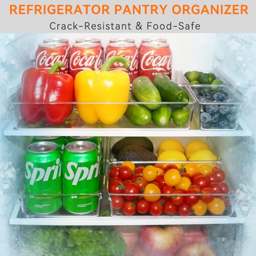 6 Pack Large Clear Plastic Drawer Organizer Trays, Acrylic Kitchen Drawer Organization and Storage Dividers, Non-Slip Storage Bins for Makeup, Kitchen Utensils, Bathroom, Jewelries and Office Desk - My Kitchen Products