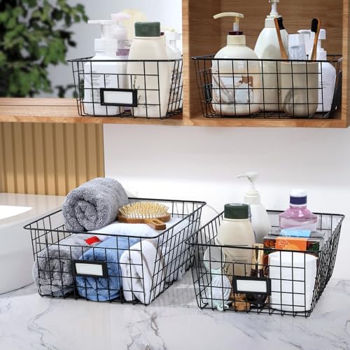 6 Pack Wire Baskets for Pantry Organization and Storage, Kitchen Organizer, 2 XXLarge & 2 XLarge & 2 Large - My Kitchen Products