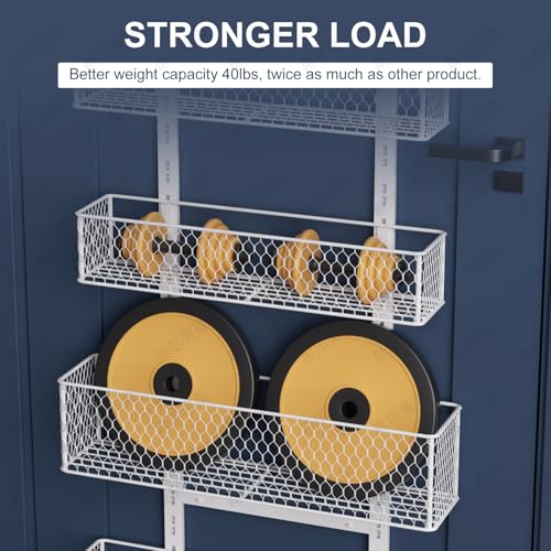 6-Tier Over The Door Pantry Organizer,Hanging Spice Rack,Grid Basket,White - My Kitchen Products