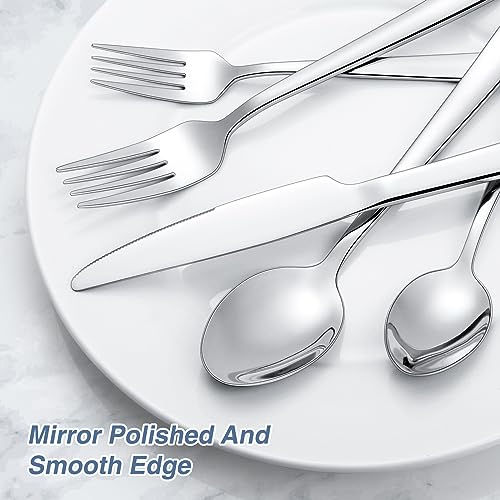 60 Piece Silverware Set For 12, Stainless Steel Flatware/Tableware Set Include Spoons/Forks/Knives, Yoehka Mirror Polished Cutlery Set For Home Kitchen Restaurant Hotel, Durable,Dishwasher Safe - My Kitchen Products