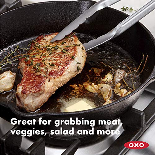 OXO Good Grips Stainless Steel Locking Tongs for Cooking, Kitchen Tongs, 12in