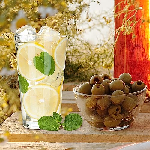 Pint Glasses Set of 6 - 16 oz Drinking Glasses Made for Cold Beverages - 16 oz Mixing Glass & Highball Set of 6 for Homes, Pubs & More - Freezer & Dishwasher-Friendly Cocktail Glasses, PARNOO