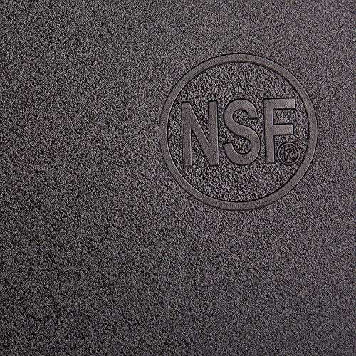 Large Poly Cutting Board, 18x12 Inch Black, 3/4" Thick, BPA Free and Dishwasher Safe
