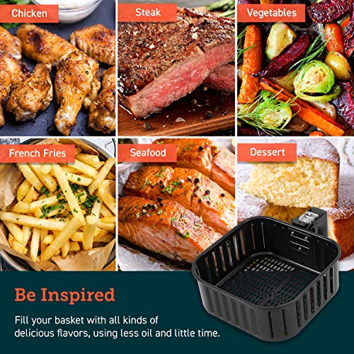 Cosori Air Fryer Accessories, Replacement 5.8QT Original Basket For Cosori CP358-AF, CS358-AF Air Fryers, Non-Stick, Dishwasher-Safe, CAF-P582B