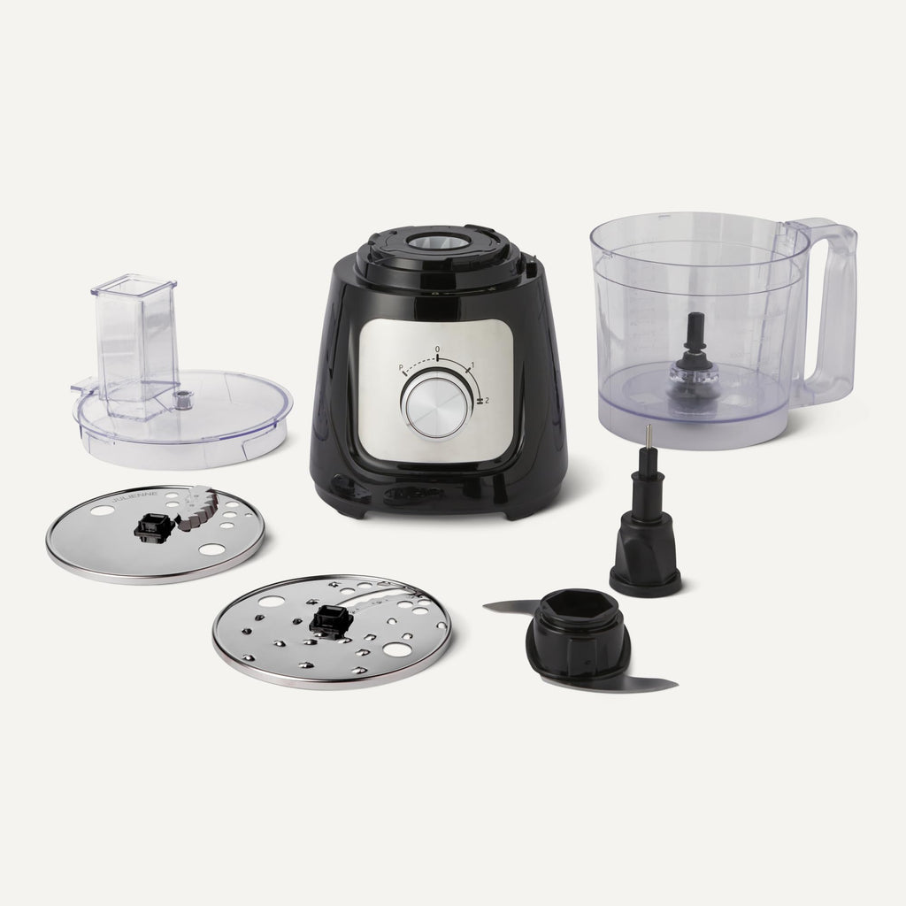 Amazon Basics Food Processor and Vegetable Chopper with 10 Cup Bowl, 2-Speed, 500 Watt Motor, Pulse Function, Dishwasher Safe Parts, Black