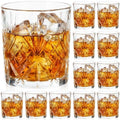 Yiyiring 12 Pcs Old Fashioned Whiskey Glasses 12 oz Elegant Crystal Whiskey Glasses Bourbon Cocktail Rocks Glass for Bourbon Scotch Liquor Cocktails Barware Men Gifts