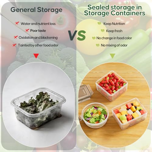 62 PCS Large Food Storage Containers with Lids Airtight (31 Lids & 31 Containers)- 85 OZ Reusable Plastic Leakproof Meal-Prep Container for Kitchen Storage Organization Microwave/Dishwasher Safe - My Kitchen Products
