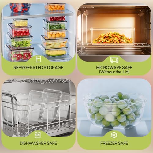 62 PCS Large Food Storage Containers with Lids Airtight (31 Lids & 31 Containers)- 85 OZ Reusable Plastic Leakproof Meal-Prep Container for Kitchen Storage Organization Microwave/Dishwasher Safe - My Kitchen Products