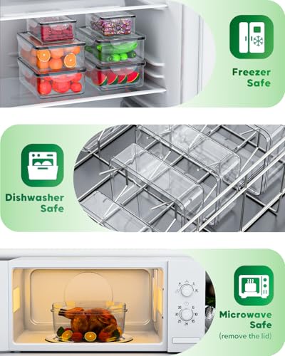 62 Pcs Large Food Storage Containers with Lids Airtight,Total 656OZ(31 Containers &31 Lids), Reusable BPA-Free Plastic Food Container for Kitchen Organization, Leakproof Meal-Prep Containers for Lunch - My Kitchen Products