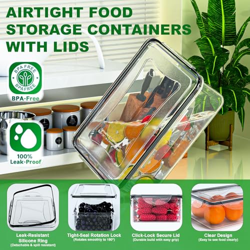 62 Pcs Large Food Storage Containers with Lids Airtight,Total 656OZ(31 Containers &31 Lids), Reusable BPA-Free Plastic Food Container for Kitchen Organization, Leakproof Meal-Prep Containers for Lunch - My Kitchen Products