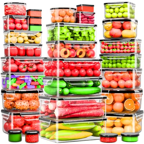 62 Pcs Large Food Storage Containers with Lids Airtight,Total 656OZ(31 Containers &31 Lids), Reusable BPA-Free Plastic Food Container for Kitchen Organization, Leakproof Meal-Prep Containers for Lunch - My Kitchen Products