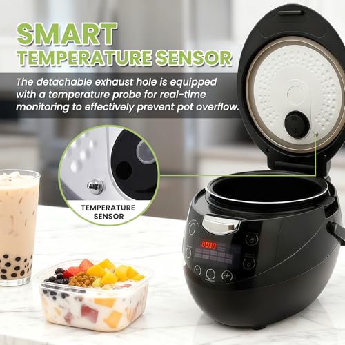6L Boba Cooker Commercial, Automatic Boba Maker Machine with Even Heat Distribution, Intelligent Tapioca Cooker, for Milk Tea Stores Restaurants Dessert Stores Lounge, 900W - My Kitchen Products