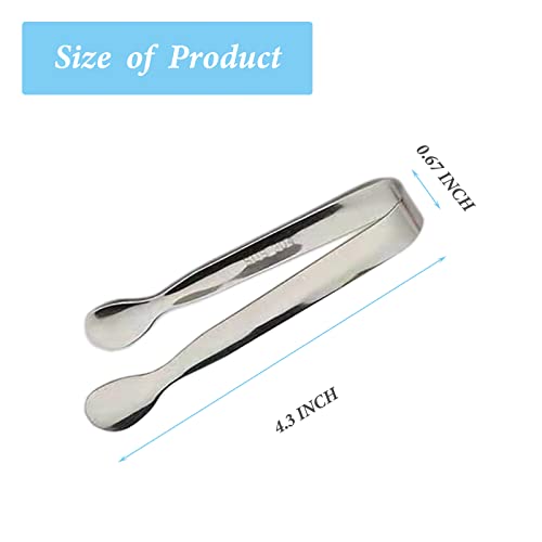 6PCS Ice Tongs Mini Sugar Tongs 4.25Inch Stainless Steel Kitchen Utensils Set,Small Serving Tong and Tiny Kitchen Tong for Appetizers,Tea Party, Coffee Bar, Desserts by Sunenlyst (Silver) - My Kitchen Products
