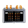 Mecity 4 Slice Touchscreen Toaster, 6 Bread Modes & 6 Browning Levels, Dual Touch Control Wide Slot Stainless Steel Electric Toaster with Memory, Defrost, 3-Min Auto Shutoff for White, Bagels, Waffles