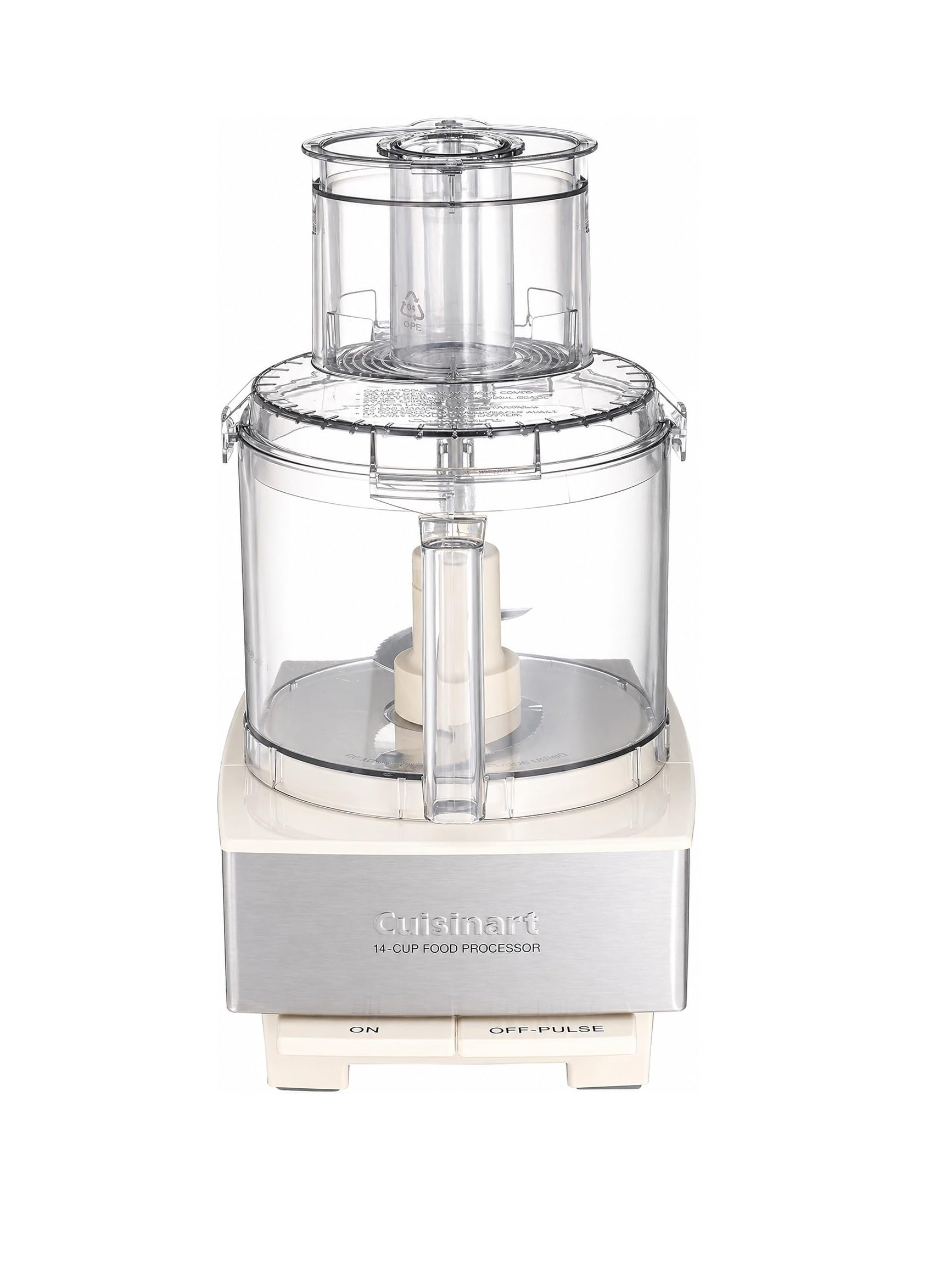 Cuisinart Food Processor 14-Cup Vegetable Chopper for Mincing, Dicing, Shredding, Puree & Kneading Dough, Cream Stainless Steel, DFP-14CRM