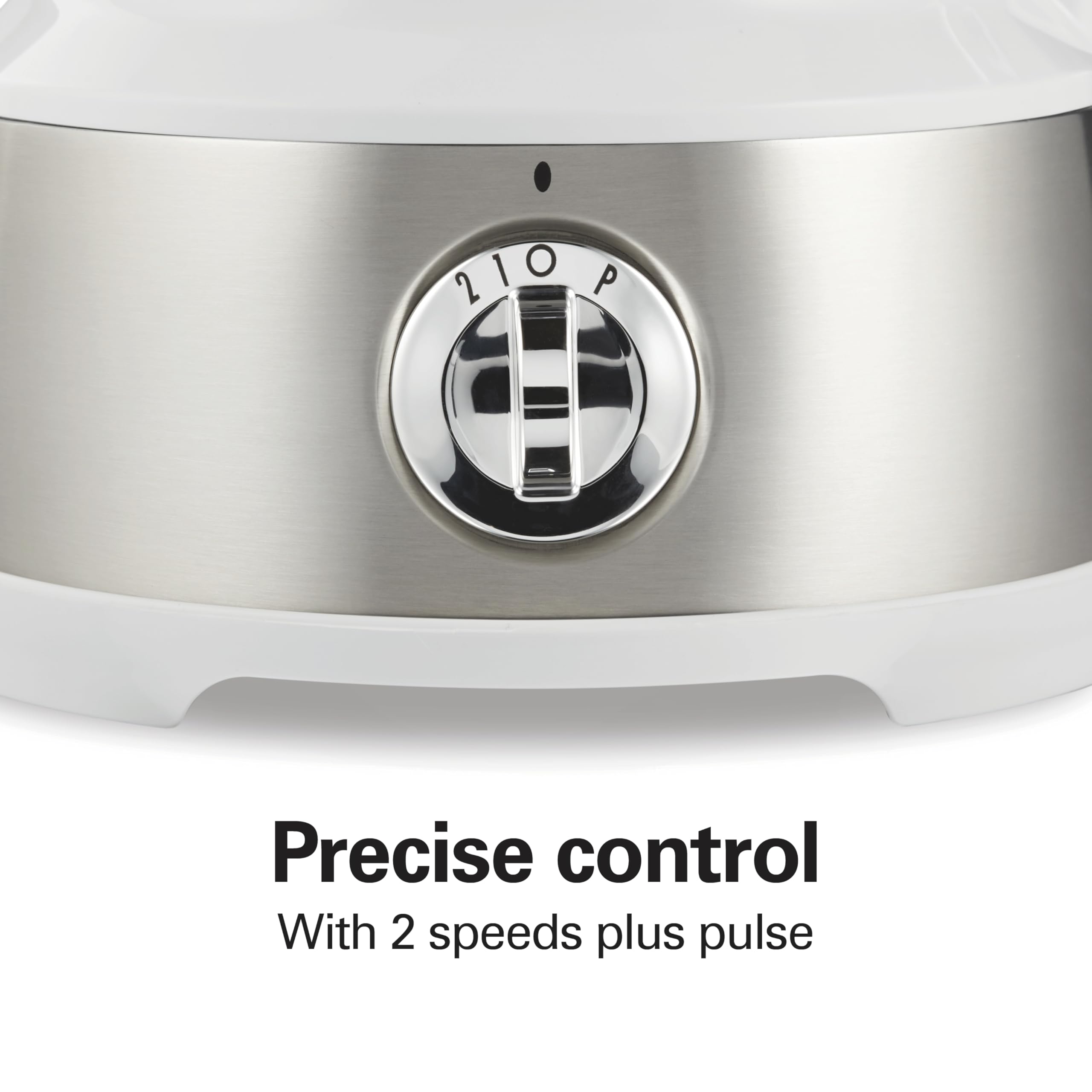 Hamilton Beach Food Processor & Vegetable Chopper for Slicing, Shredding, Mincing, and Puree, 10 Cups + Easy Clean Bowl Scraper, White and Stainless Steel (70733)