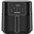 Chefman Air Fryer – 6 QT Compact Airfryer for Quick & Easy Meals in Minutes, Features Hi-Fry Technology for Extra Crisp, Touchscreen Controls with 4 Presets, Nonstick & Dishwasher Safe Basket - Black