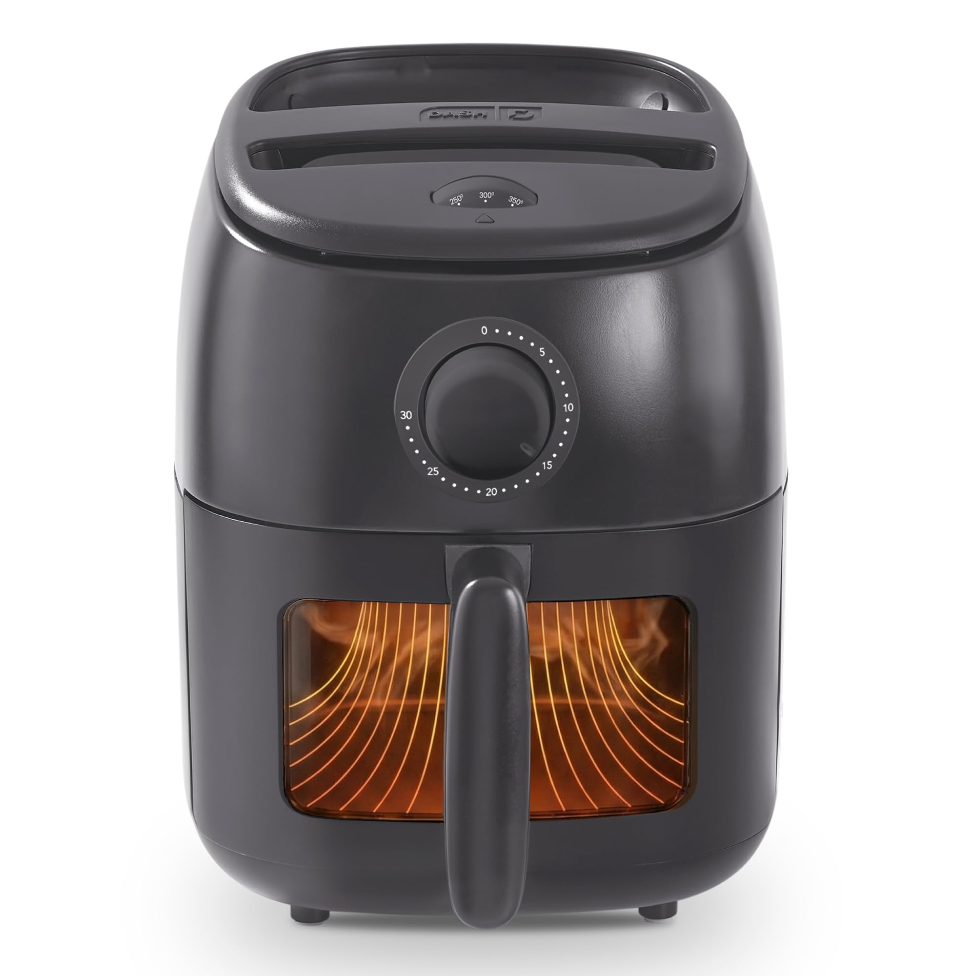 Dash 2.6QT Infrared Small Analog Air Fryer - Compact Mini Air Fryer with Ceramic Nonstick Coating, Viewing Window, Easy Dial Controls & Cool-Touch Handle - Dishwasher Safe Parts