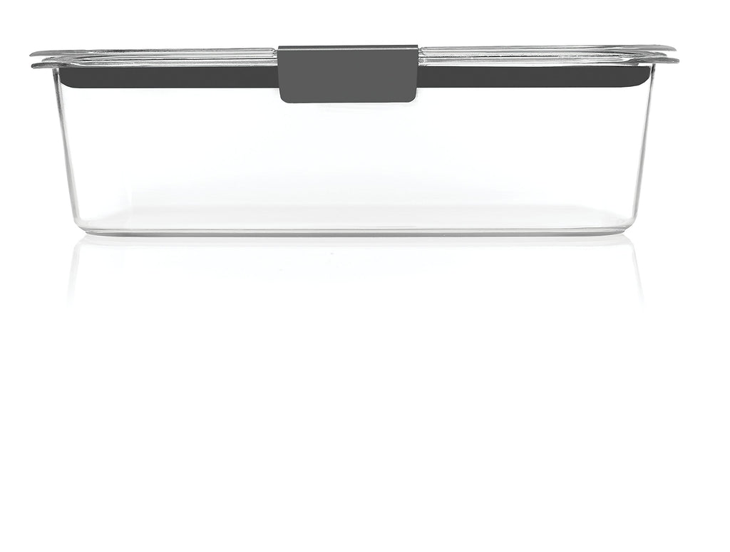 Rubbermaid Brilliance Large Food Storage Container, 9.6 Cup, BPA-Free, Leak-Proof, Clear