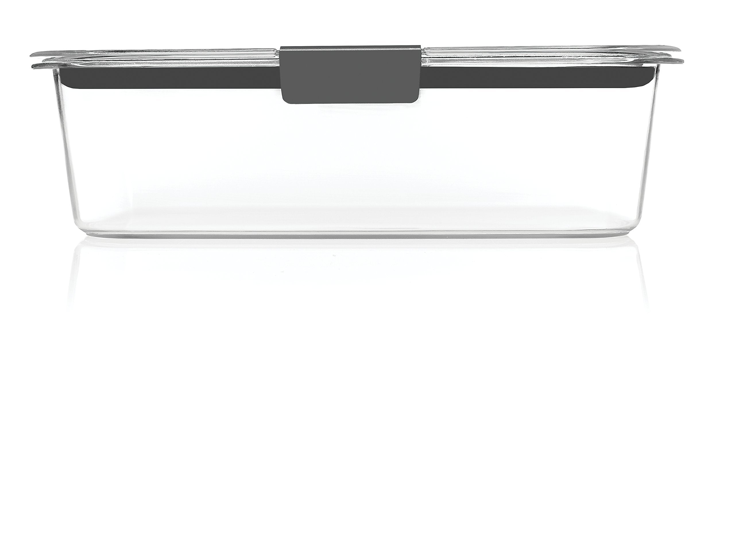 Rubbermaid Brilliance Large Food Storage Container, 9.6 Cup, BPA-Free, Leak-Proof, Clear