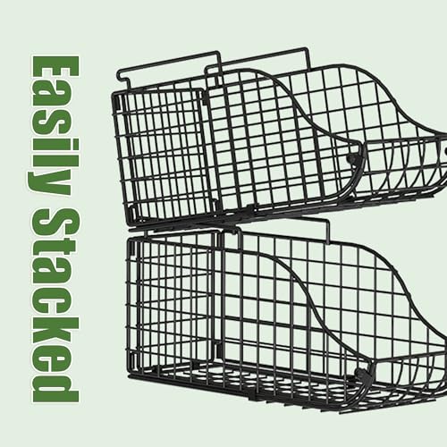 8-Pack Can Organizer for Pantry, Stackable Cabinet Food Shelves for Fridge, Wire Cupboard Storage, Holds up to 72 Beers,Small Metal Bin for Drink Beverage Egg Gillas, Rack for Kitchen Countertops RV - My Kitchen Products