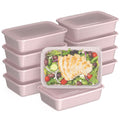 Bentgo Prep - 20-Piece 1-Compartment Reusable Meal Prep Containers with Lids, PFAS & BPA Free Materials, Durable, Microwave, Freezer, & Dishwasher Safe To Go Food Storage (Blush Pink)