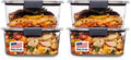 Rubbermaid Brilliance BPA-Free Food Storage Containers, Medium Deep, 4.7 Cup, Airtight & Leak-Proof, Microwave & Dishwasher Safe, 4 Count (Pack of 2)