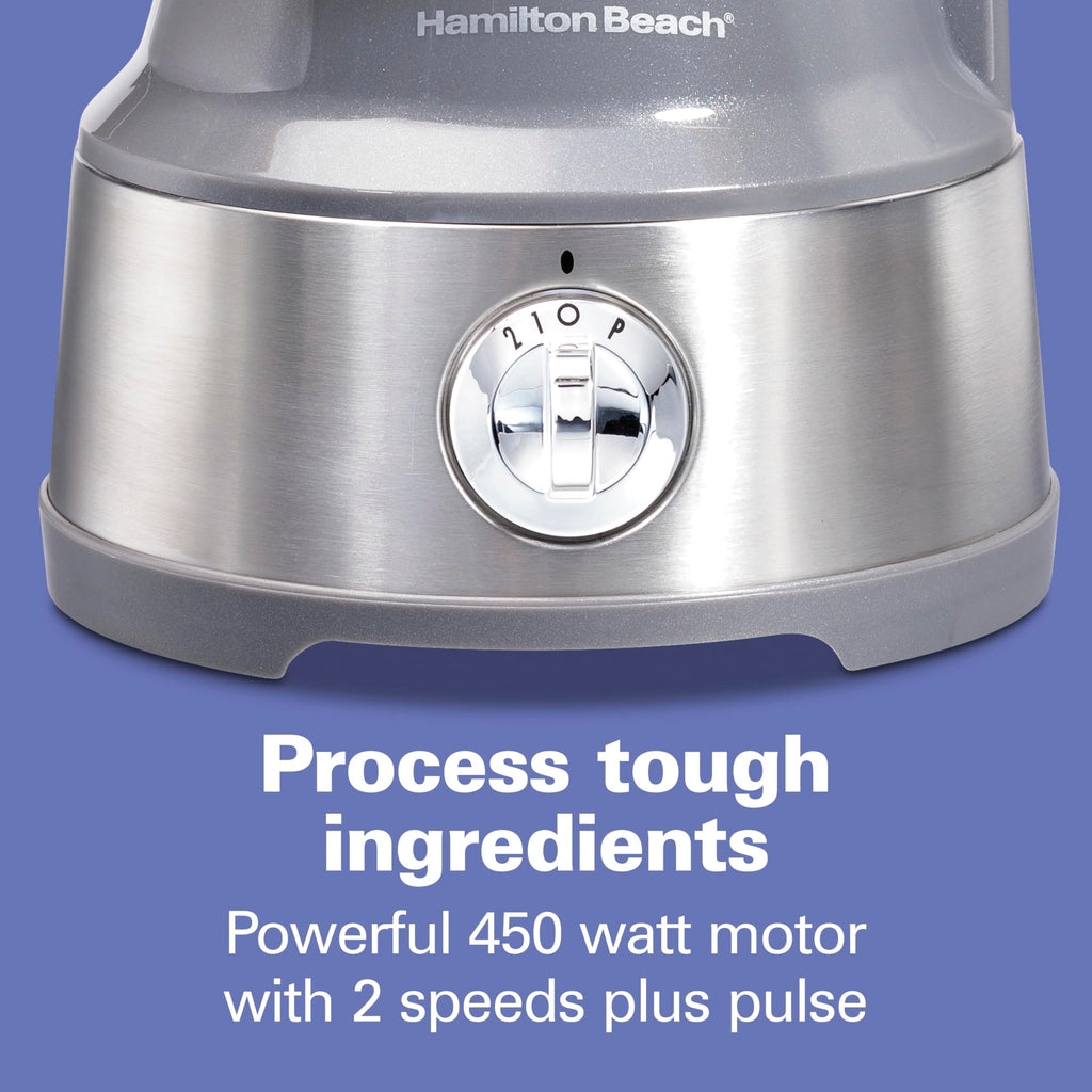 Hamilton Beach Food Processor & Vegetable Chopper for Slicing, Shredding, Mincing, and Puree, 10 Cups + Veggie Spiralizer makes Zoodles and Ribbons, Grey and Stainless Steel (70735)