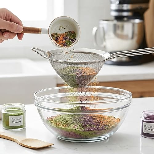 9 Pack Fine Mesh Strainer, OLULU Stainless Steel Cocktail Strainer Set with Handle for Tea, Coffee, Juice – Dishwasher Safe - My Kitchen Products