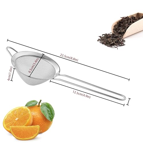 9 Pack Fine Mesh Strainer, OLULU Stainless Steel Cocktail Strainer Set with Handle for Tea, Coffee, Juice – Dishwasher Safe - My Kitchen Products