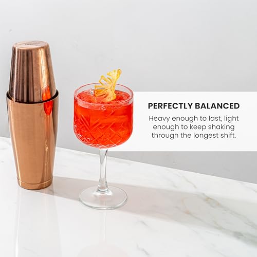A Bar Above Professional Boston Shakers Set 18 oz Weighted and Unweighted Stainless Steel Cocktail Shaker Set for Bartenders, Premium 304 Steel Bar Shaker, Essential Bartending Tools for Mixing Drinks - My Kitchen Products