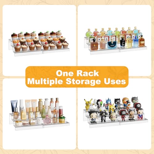 Adjustable Acrylic Can Rack Organizer for Pantry, 3 Tier Expandable Canned Storage Holder, Soda Can Dispenser Shelf Holds Up to 24 Cans, Clear Canned Display for Cabinet & Countertop (Patent Pending) - My Kitchen Products
