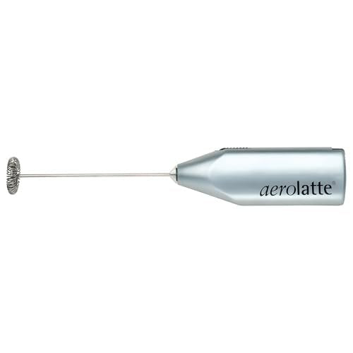 Aerolatte Steam-Free Milk Frother, Satin Finish, 18/8 Stainless Steel Whisk, BPA-Free Plastic Housing, Batteries Included - My Kitchen Products
