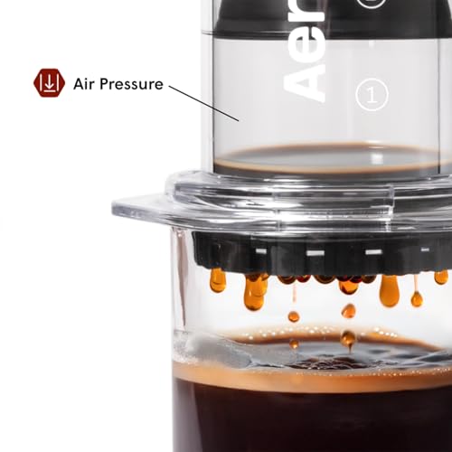 AeroPress Clear Coffee Press - All-in-One French Press, Pour-Over & Espresso Style Manual Brewer, 2 Min Brew for Less Bitterness, More Flavor, Small Portable Coffee Maker, Travel & Camping - My Kitchen Products