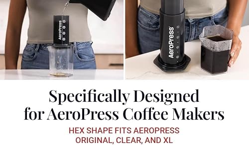 AeroPress Coffee Maker Carafe, 20 oz (600 ml) Capacity, Shatterproof Pour Over Coffee Carafe, Ideal for Original, Clear, and XL Presses, Compact and Travel-Friendly Design, Made in USA - My Kitchen Products