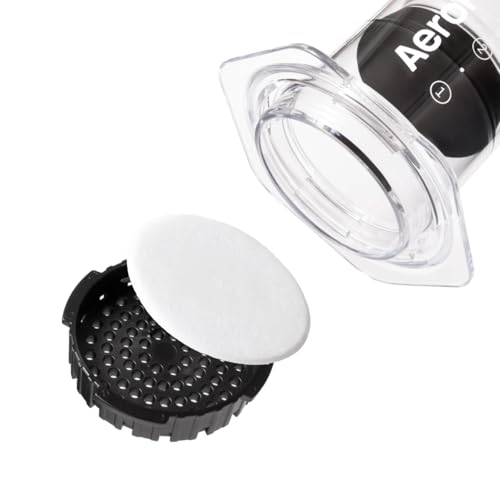 AeroPress Coffee Maker White Paper Micro-Filters, Compostable Coffee Filters Made From White, Chlorine-Free Paper, Fits Standard Size AeroPress Manual Coffee Makers, 350 Count - My Kitchen Products
