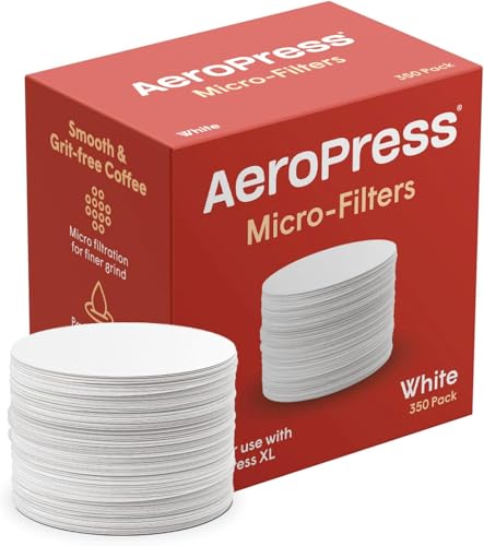 AeroPress Coffee Maker White Paper Micro-Filters, Compostable Coffee Filters Made From White, Chlorine-Free