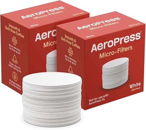 AeroPress Coffee Maker White Paper Micro-Filters, Compostable Coffee Filters Made From White, Chlorine-Free