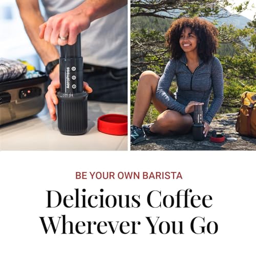 AeroPress Go, Extra Small Portable Coffee Maker Kit, Travel, Hiking & Camping, All-in-One French Press, Pour-Over & Espresso Style Manual Brewer, 2 Min Brew Makes a Less Bitter, More Flavorful Cup - My Kitchen Products
