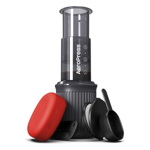 AeroPress Go, Extra Small Portable Coffee Maker Kit, Travel, Hiking & Camping, All-in-One French Press, Pour-Over & Espresso Style Manual Brewer, 2 Min Brew Makes a Less Bitter, More Flavorful Cup - My Kitchen Products