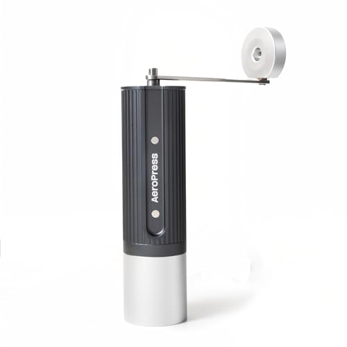AeroPress Manual Coffee Grinder – Portable Hand Burr Grinder with Titanium-Coated Conical Burrs, 60 Grind Settings, Compact Travel Coffee Bean Grinder for AeroPress, Espresso, French Press, Moka Pot - My Kitchen Products