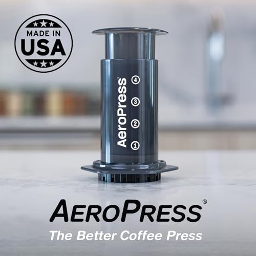 AeroPress Original Coffee and Espresso-style Maker, Barista Level Portable Coffee Maker with Chamber, Plunger, & Filters, Quick Coffee and Espresso Maker - My Kitchen Products