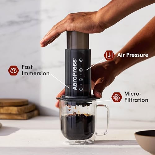 AeroPress Original Coffee Press - All-in-One French Press, Pour-Over & Espresso Style Manual Brewer, 2 Min Brew for Less Bitterness, More Flavor, Small Portable Coffee Maker, Travel & Camping - My Kitchen Products
