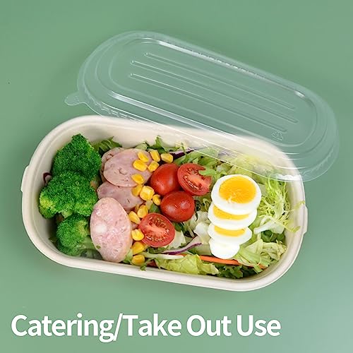 AICHEF 32 oz Paper Meal Prep Containers with Lids 50 Pack - My Kitchen Products