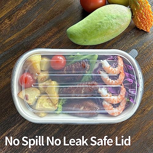 AICHEF 32 oz Paper Meal Prep Containers with Lids 50 Pack - My Kitchen Products